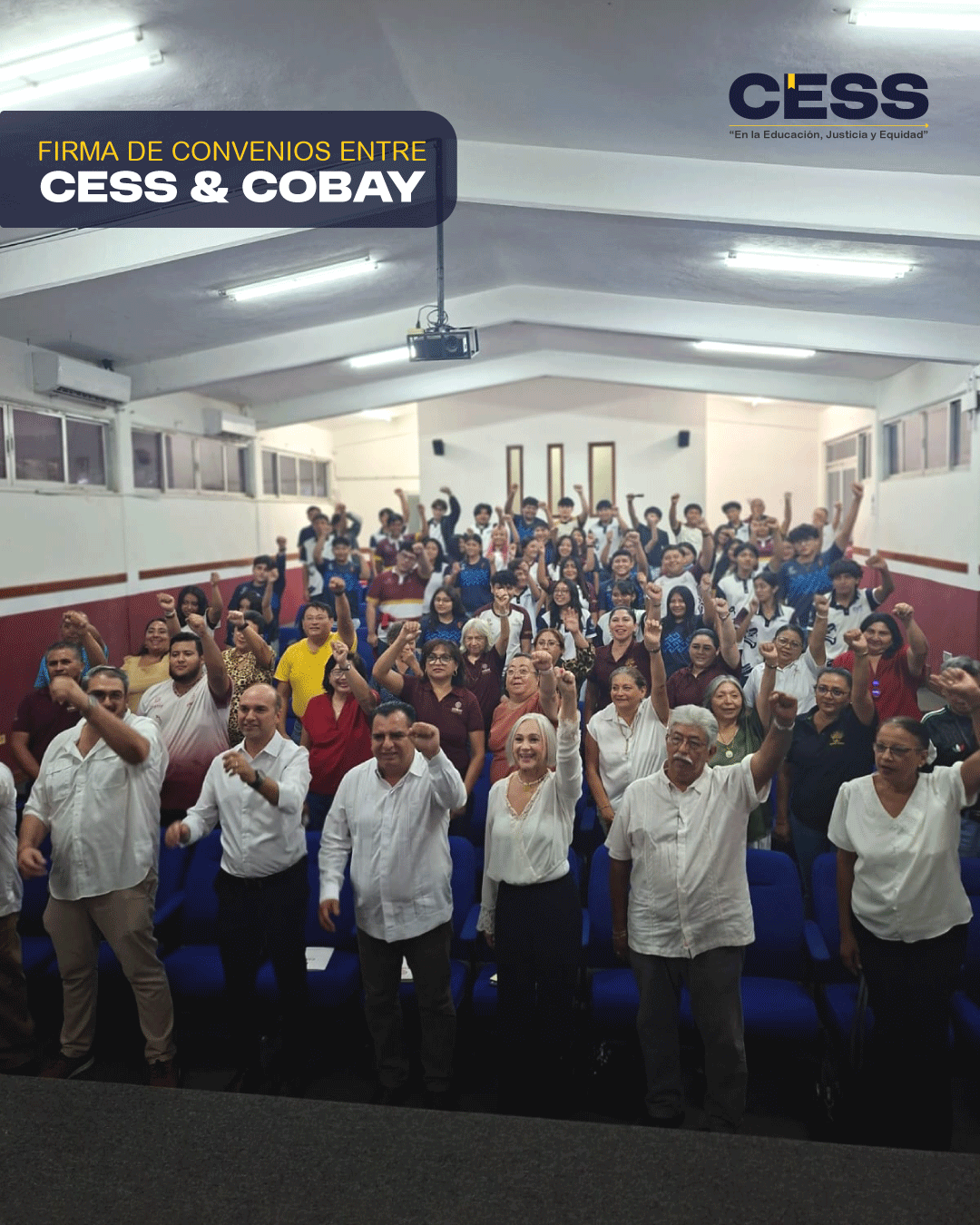 Firma de convenio entre el CESS Mérida y COBAY