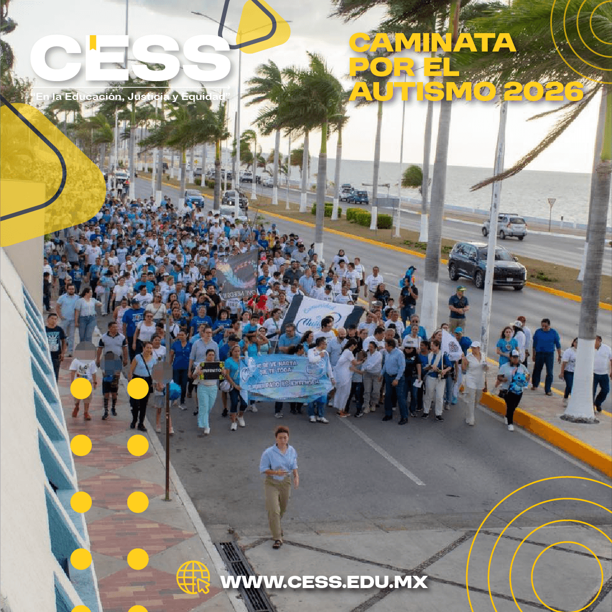 Caminata por el Autismo promueve inclusión y empatía en Campeche